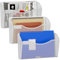 EasyPAG Metall Querformat A4 Zeitschriftenhalter Wand Zeitschriften Wandhalter Aktenablage Dokumentenhalter Hängend Magazin Organizer mit Tag-Platte,3er-Pack,Weiß