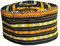 DA'IKI African Dashiki Kufi Hut Afrika Kente Muster Kofi Hut Afrikan Cap, Schwarz/Gelb, L