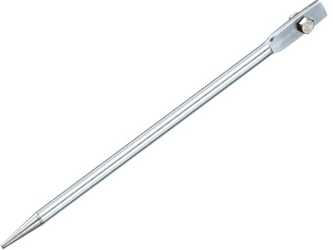 sourcing map Ground Rod Cold Galvanized Grounding Pin 1.6ft Straight Single Hole Grounding Stake for Antenna Satellite Dish Electric Fence