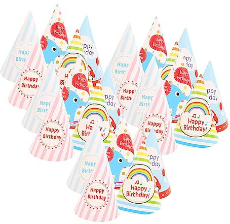 ibasenice 25stücke Geburtstags-partykappen Lustige Bunte Papierhüte Für Jungen Dekorative Cone-hüte Für Geburtstagsfeiern Leicht Und Tragbar Hochwertige Verarbeitung Für Unvergessliche