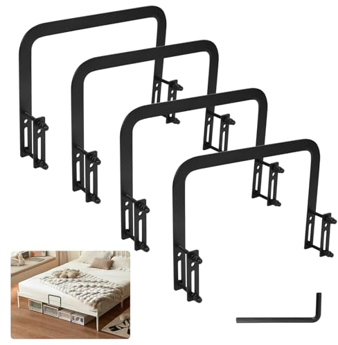 IGTOPS Matratzenstabilisatoren, Anti-Rutsch-Stopper,Rutschfester Matratzenstopper,Matratzenhalter,Geeignet für Massive Bettpaneele Tatami Schwebebetten Flush-Betten (4)