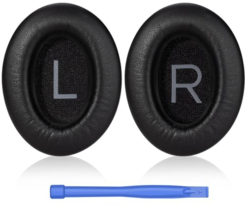 Ersatz Ohrpolster für Bose Quietcomfort 45 Kopfhörer - kompatibel mit QC45 Over-Ear Kopfhörer, Ersatz-Kissen mit weicherem Protein Leder, Geräuschisolierender Memory Foam