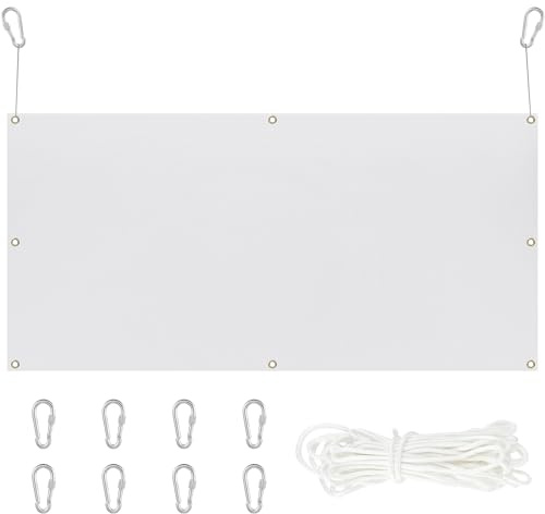 Silipull Archery Backstop Netting Heavy Duty with Rope and Hooks Slingshot Archery Net for Backyard Shooting Accessories(5 ft X 3.35 ft X 2 Mm, 45 Lbs,White)