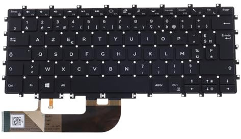 LeFix-Clavier Français AZERTY rétroéclairage pour Dell XPS 15 9575 2-in-1|Precision 5530 2-in-1,Noir
