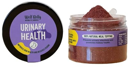 Wolf Belly – Suplemento Urinario para Perros y Gatos 100% Natural (60 g) con Arándanos, Rosa Mosqueta y Vitamina C | Equilibra pH y Reduce Cistitis | Salud Renal | Polvo – Hecho en España