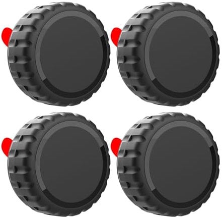 【4 Pack】TicEaik AirTag Case - IPX8 Waterproof PC AirTag Protective Cover with 3M Adhesive Sticker - Airtag Sticker Mount for Computer, Bike, Wallet, TV Remote, Drone, Camera, Luggage