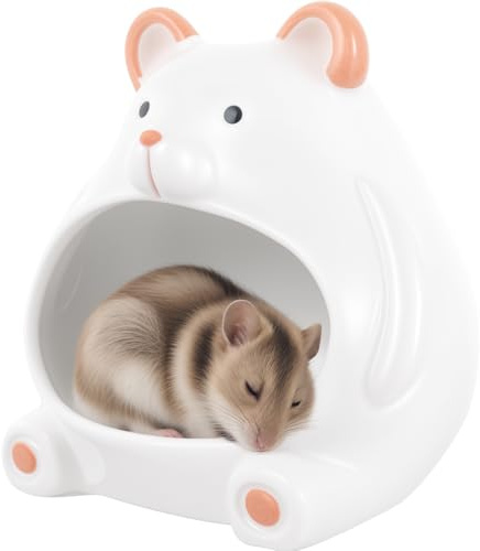 Esshogo Hamster Keramik, Kühlendes Hamsterhaus, Keramik Hamsterversteck | Sommer Sicherer Rückzugsort, Kleintierversteck Aus Keramik Hamstersand Igel, Hamster und Andere Kleintiere als und Versteck