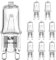 AHEVO G9 Halogen Light Bulb, 230V 60W G9 T4 JCD Bi-Pin Base 680LM, 300℃ Heat Tolerant, Replacement for Oven, Landscape Lights, Desk and Floor Lamps, Wall Sconces, Dimmable, Warm White (8 Pack)