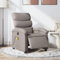 Cozynest Relaxsessel mit Liegefunktion Vibrationsfunktion, Fernsehsessel für Wohnzimmer, Liegesessel TV Sessel Massagesessel Elektrisch Taupe Stoff