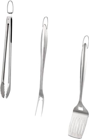 KITANDOVE Accesorios para Barbacoa Juego De Herramientas De Inoxidable 3piezas Kit Práctico y Duradero