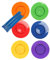 SUPYINI Set da Giocoleria, Piatti da Giocoleria in Plastica da 6 Pezzi con Bastoncini da 12 Pezzi, Gioco di Giocoleria per Bambini e Adulti (Colorato)