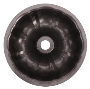 yuwqqoajv Stampo antiaderente per tortiera con tubo scanalato in acciaio al carbonio per ciambella, strumento per la cottura di torte in chiffon a forma di zucca per domestico, Grigio - (Piccolo)