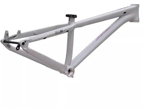 UIOPPOI Dirt Jump Bike Frame 26er XC/AM Hardtail Mountain Bike Frame Thru Axle BOOST 12x148mm Aluminum Alloy Frame Disc Brake Internal Routing Frames(Color:White Gray)