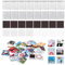 VIHBRAI Fridge Magnet Button Maker, 50 mm/1,97 Zoll, 100 Sets, DIY Pin Abzeichen Button Presse Maschine Zubehör mit Kühlschrankmagneten, Dekorative Kühlschrankmagnete