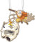 2in1 Auto Duftbaum/Lufterfrischer, Car Air Freshener Auto Scent | Avatar Der Herr der Elemente, Aang und Appa (Black Ice)