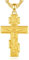 INFUSEU Orthodoxes Kreuz Kette, 925 Sterling Silber 18K Gold Anhänger Jesus Orthodoxe Christlich Schmuck Katholische Religiöse Halskette Schutz für Männer Frauen