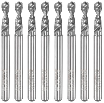 8pcs 2.65mm Tungsten Carbide Spiral Flute 1/8 Shank Circuit Board PCB Drill Bit(2.75mm)