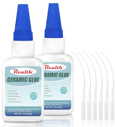 Colla Ceramica | 60g Adesivo Istantaneo Per Riparare e Incollare Porcellana | Piatti Piastrelle e Artigianato | Ceramica Adhesive (CG302)
