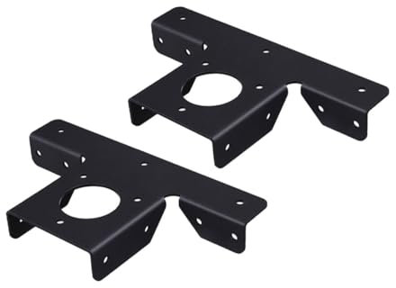 HANABASS 2pcs Pergola Bracket Waterproof Pergola Canopy Double Curtain Rods Curtain Rod Holder Curtain Pole Outdoor Pergola Curtain Rod Bracket Pergolas and Gazebos Stainless Steel Black