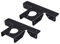 HANABASS 2pcs Pergola Bracket Waterproof Pergola Canopy Double Curtain Rods Curtain Rod Holder Curtain Pole Outdoor Pergola Curtain Rod Bracket Pergolas and Gazebos Stainless Steel Black