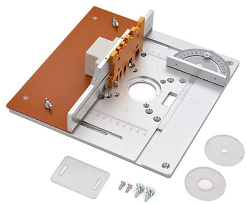 CJNQQJWS Aluminium Router Tisch Einsatz Elektrische Holz Fräsen Tisch Mit Säge Guide C7o4 Werkbank Bord Holzbearbeitung Gauge Flip Gehrung