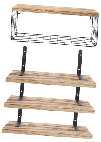 GOOHOCHY 1satz Hängeregal Aus Holz Im Antiken Stil Vielseitige Wandregale Für Wohnzimmer Badezimmer Und Schlafzimmer Zur Dekoration Und Aufbewahrung Von Pflanzen Und Kleinen Gegenständen