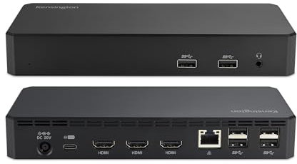 Kensington SD4760P 11-in-1 USB-C Docking Station Triple Monitor DisplayLink Docking Station, 3xHDMI, 100W Charging for Laptop, 6xUSB A, Ethernet, Audio, for Mac and Windows Driver Require K33622NA