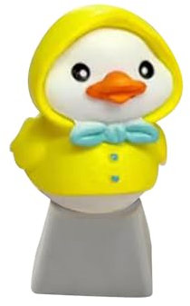 Duck Keycaps, Cartoon Keyboard Covers, Novelty Key Cap Set, Cute Decorative Design, Fun Typing Accessory, for Mechanical Keyboards, Adults, Men, Women, Gamers Yellow