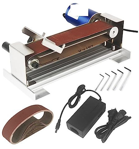 Esmeriladora de banco Mini lijadora de banda, lijadora resistente al agua, lijadora de banda de 50 * 533mm for cuchillos, afilador de bordes, lijadora eléctrica