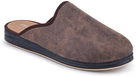 Pavers Wide Fit Supportive Mule Slippers - Khaki Size 10