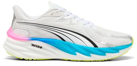 Puma Velocity Nitro 4 Laufschuhe Neutralschuh Herren weiß - puma White-Ultra Blue-Poison pink 45