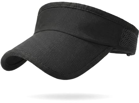 LISHIHE Visor Cap Herren Sonnenschutz,Sonnenhut Damen Atmungsaktiv,Sonnenvisier Unisex Leichte Golf Cap Tenniskappe mit Klettverschluss Für Tennis Running Golf Wandern