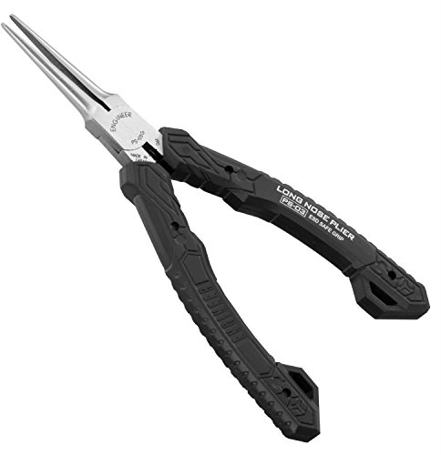 ENGINEER PS-03 Kompakte Nadelzange für Präzisionsarbeiten, mit ESD-Schutz Griffen, Backen aus Kohlenstoffstahl. Japanische Herstellung