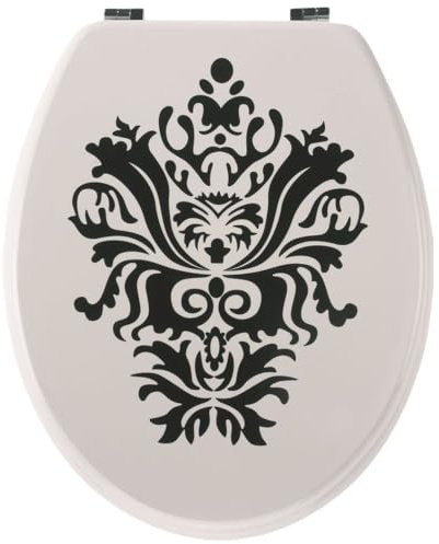 Sanwood 6094010 WC Sitz Liz weiß, 20 mm Flor, MDF mit Dekorfolie