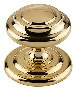 Jedo Centre Door Knob 102mm - Polished Brass