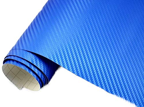 Neoxxim 5,9€/m² Auto Folie Carbon Folie 3D Carbonfolie blau metallic - 50 x 150 cm blasenfrei Klebefolie Dekor