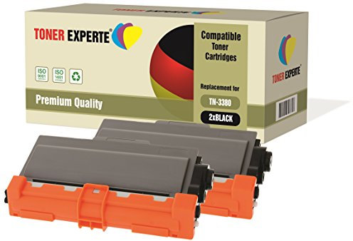 TONER EXPERTE 2-er Pack Premium Toner kompatibel zu TN3380 für Brother HL-5440D HL-5450D HL-5450DN HL-5470DW HL-5480DW HL-6180 HL-6180DW MFC-8510DN MFC-8520DN MFC-8950DW DCP-8110DN DCP-8250