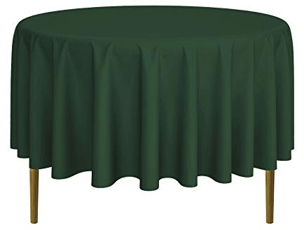 Lann's Linens - 90 Round Premium Tablecloth for Wedding/Banquet/Restaurant - Polyester Fabric Table Cloth - Hunter Green