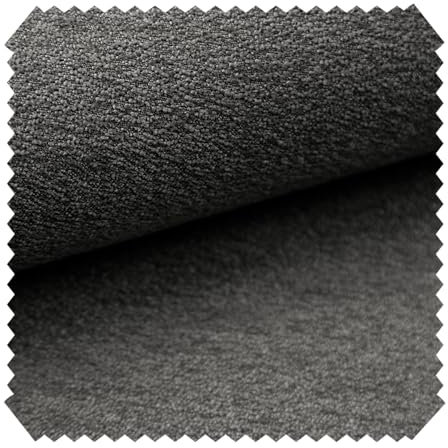novely® MOERS feiner Bouclé Polsterstoff Möbelstoff außergewöhnliche Optik | Meterware | 1lfm (07 Graphit)