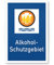 DankeDir! Alkohol-Schutzgebiet Schild mit Spruch - lustiges Geschenk für ihn Geschenkidee Geburtstagsgeschenk Männer Jungs Party Deko Zubehör Scherzartikel JGA - Accessoire Fotobox