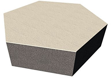PolySound Schallschutzwand & Breitbandabsorber ECO Hexagon Ø200mm - Farbe: weißgrau Stärke: 5cm
