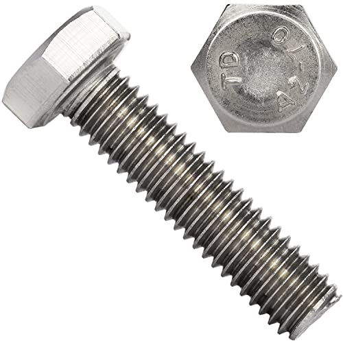 OPIOL QUALITY® Sechskantschrauben DIN 933 M10x20 mm aus Edelstahl A2 V2A (10 Stück) Gewindeschrauben Maschinenschrauben Außensechskant Vollgewinde Sechskant