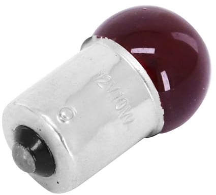 12V 10W BA15S ROSSO AUTO MOTO SCOOTER LAMPADINA FARO LAMPADA ANTERIORE INDICATORE LAMPEGGIANTE LUCE INCANDESCENZA