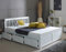 Happy Beds Mission Wooden Solid White Pine Storage Bed Drawers Furniture Frame 4' Small Double 120 x 190 cm
