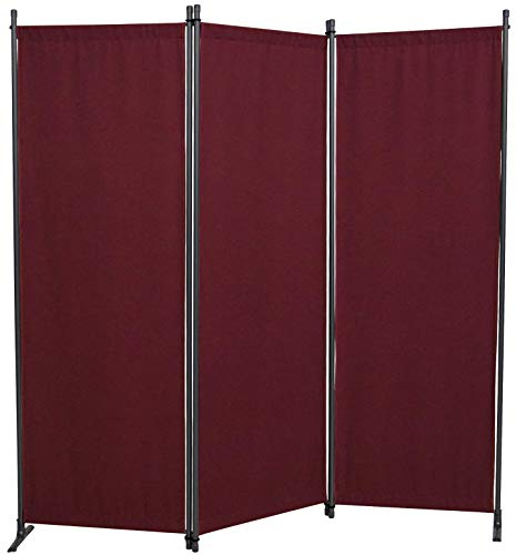 Angerer Freizeitmöbel GmbH Paravent - Raumteiler & Raumtrenner Sichtschutz - Outdoor Paravent für Windschutz & Schatten auf Balkon (3-teilig, Swingtex Bordeaux)