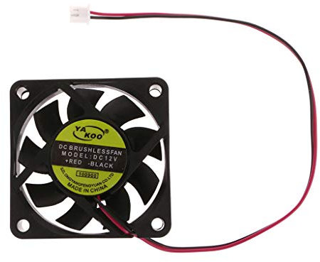 JUNESUN DC 12V 2-Pin 60x60x15mm PC Ordinateur Unité Centrale Système de Traitement des roulements Ventilateur Refroidisseur 6015