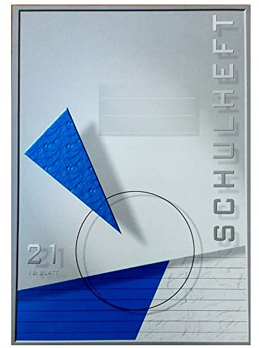 CSGV 8X Schulheft Din A4 16 Blatt liniert ohne Rand Lineatur 21 Schreibheft Aufsatz