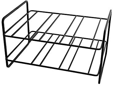 Point-Virgule Weinregal aus Metall bis zu 6 Flaschen, Weinschrank fur die Aufbewahrung in der Küche, Wohnzimmer oder Keller, 32 x 23 x 18 cm, schwarz