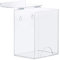 SimplyImagine Glove Dispenser Wall Mount - Medium Clear Acrylic - Latex Glove Storage & Hair Net Dispenser - Acrylic Wall Mount Container for Household Essentials