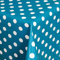 Wachstischdecke Wachstuch Tischdecke Gartentischdecke abwaschbar eckig 160x140 cm Punkte Blau Weiss